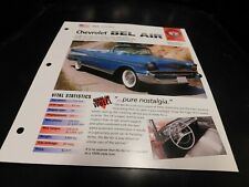 1955-1957 Chevrolet Bel Air Spec Sheet Brochure Photo Poster 1956 picture