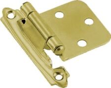 Pair Variable Overlay Bright Brass Self Closing Hinges HAM-69200-BP picture