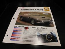 1958-1963 Aston Martin DB4 Spec Sheet Brochure Photo Poster 59 60 61 62 picture