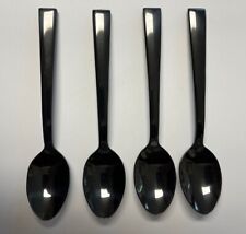Lenox Colebrook Teaspoons Onyx Black Set/4 NEW 18/10 Stainless PVD Coated picture