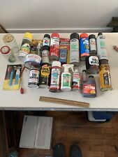 VINTAGE Radiator Bottles OIL CAN Spray Silicone Tire Tar Remover Box24 picture