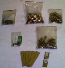 VINTAGE NOS SOLID-BRASS Clock Movement PART LOT: Assorted Nuts, Fittings & Other picture