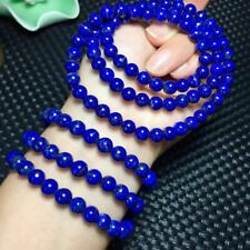 1pcs 3 Rows Natural Blue Lapis Lazuli Stone Quartz Crystal Bracelet Reiki Gift picture