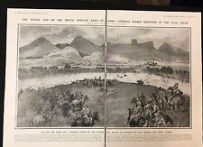 1915 Original 2-Page Newspaper Illustration, General Beyers drowning, Vaal River picture
