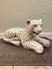 VTG SNOW  LEOPARD LAYING DOWN Ceramic  Mexico MCM 18