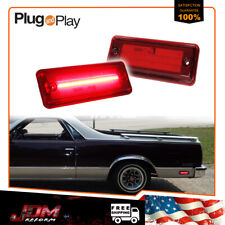 For 78-87 El Camino & Caballero & Malibu Red LED Rear Bumper Side Marker Lights picture