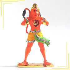 Indian traditional Open Heart God Hanuman Statue Orange for Car Dashboard 10 cm picture
