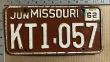 1962 Missouri license plate KT1-057 YOM DMV six year plate 1966 1967 12620 picture