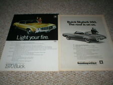 1970 & 1972 Buick Skylark Sport Coupe Car Ads: Lot of 2, 350 V8, 2 door picture