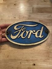 Ford Plaque Sign Cast Iron Patina Gas Oil HOTROD Mustang F150 GIFT 1 3/4+ POUNDS picture