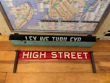 1958 BROOKLYN HEIGHTS NY NYC BUS ROLL SIGN HIGH STREET WEST VILLAGE MEATPACKING picture