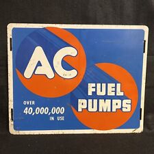 Vintage 1950s AC Fuel Pumps metal sign chevy GM spark plugs picture