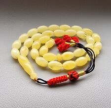 Natural Baltic Amber Islamic prayer beads 33 olive beads ~16x10mm ~36,7gr No.194 picture