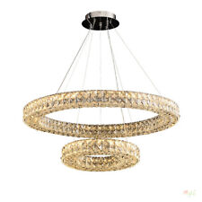 Modern Crystal Round Ring LED Pendant Lamp Suspension Ceiling lights Chandelier picture