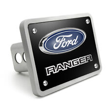 Ford Ranger 3D Logo Black Thick Solid Billet Aluminum 2 inch Tow Hitch Cover picture