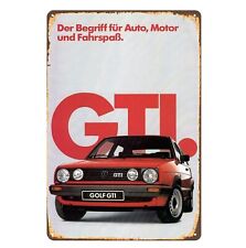 Vw Golf Gti Mk1 Car Metal Poster Tin Sign 20x30cm picture