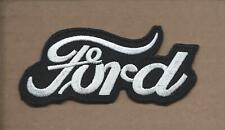 NEW 1 3/4 X 3 7/8 INCH BLACK FORD SCRIPT IRON ON PATCH  P1 picture
