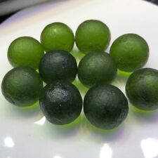 Genuine Natural Moldavite Meteorite Green One CZECH Loose Round Beads DIY 20mm picture