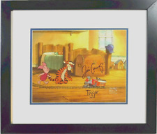 ✅ Tigger Train hand paint production Disney cel signed Jim Cummings New Fram picture