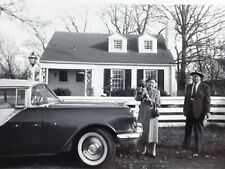 RC Photograph Old Woman Poses With 1957 Pontiac Star Chief Holding Dog  picture