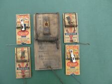 Vintage Collection of 5 Wooden Snap Rat & Mouse Traps All Working McGill Victor picture