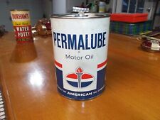 Vintage Advertising Standard Permalube Composite Motor Oil Can Quart picture