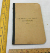 1892 Air Brake and Signal Instructions booklet Master Car American Railway picture