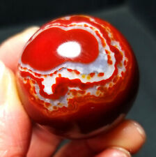 TOP 66.9G 35MM Natural Polished Banded Agate Crystal Sphere Ball Healing A1288 picture