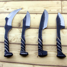 Handmade Carbon Steel 4pcs Railroad spike Knife Set For Camping Outdoor Hunting picture