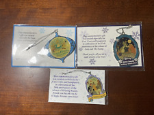 Lot of DISNEY Family Holiday Celebration Ornaments, 2009, 2010, 2011. picture