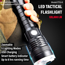 Hunting Super Bright 4 Core LED Flashlight 120000LM 80W 7200mAh LiBattery XHP70  picture