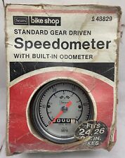 NOS Vintage Bicycle Sears Speedometer Tachometer Odometer Checkered Flag picture