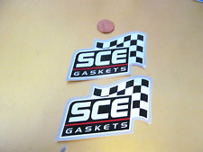 X2 SCE GASKETS SMALL Sticker / Decal   ORIGINAL OLD STOCK RACING picture
