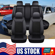For Dodge Charger Challenger Leather Car Seat Covers Front Rear Full Set Cushion picture