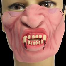 Monster Gag-HALF MASK-Mardi Gras Cosplay Costume Accessory-DRACULA VAMPIRE FANGS picture