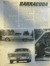 First Look 1966 Plymouth Barracuda illustrated picture