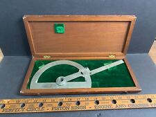 Vintage Keuffel & Esser Semi-Circular Protractor in Original Mahog. Case picture