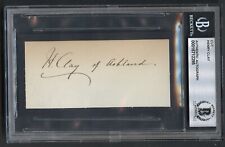Henry Clay (1777-1852) autograph 2x3.5 cut US Secretary of State BAS Slabbed picture