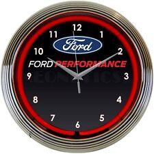 FORD PERFORMANCE NEON CLOCK Sign Lamp Light picture