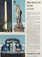 1939 Packard Six Color Car Ad Statue of Liberty Washington Monument Auto Advert picture