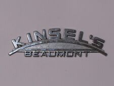 Vintage Kinsel's Ford Beaumont Texas Metal Dealer Badge Emblem Tag Trunk Logo TX picture