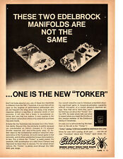 1972 EDELBROCK TORKER INTAKE MANIFOLD ~ ORIGINAL PRINT AD picture