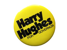 Harry Hughes for Governor Yellow Campaign Button State of Maryland 1979 - 1987 picture