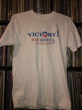 Victory For America Shirt Barrack Obama 11-04-08 Rare White Politics Shirt Sz M picture