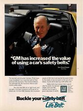 GM - General Motors - Seatbelt Lap Belt - Gen. Chuck Yeager - 1985 Print Ad picture