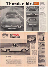 Vintage 1962 Ford  Thunderbird Automotive Review Print Articles (2) picture