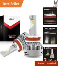 LAplus H11 LED Bulbs: 400% Brighter H9, 6000K White H8 H16 Fog Light Bulbs picture