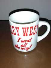Vintage 1990's KEY WEST Florida I went all the way tourism souvenir coffee mug picture