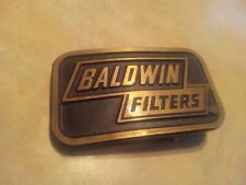 Rare Solid Brass Belt Buckle (Ford Gm Chevy)nbaldwin Filters  picture