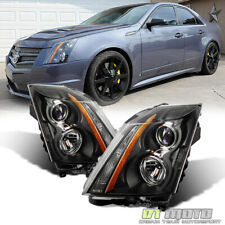 Black 2008-2014 Cadillac CTS Factory Style Headlights Headlamps 08-14 Left+Right picture